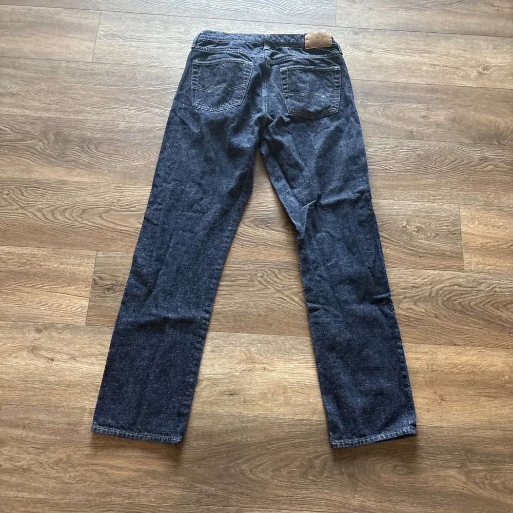 American Eagle Original Straight Jeans Men's 30x34 Denim Dark Blue White Speckle